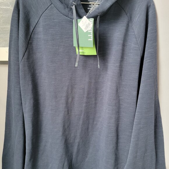 NEW L.L. Bean Explorer Pullover Hooded Sweatshirt Carbon Navy Blue XL - Picture 6 of 15